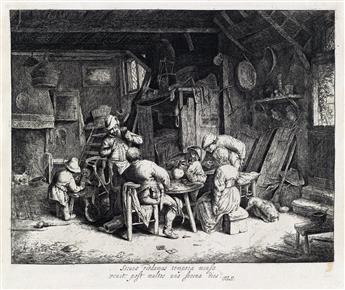 ADRIAEN VAN OSTADE Group of 10 etchings.